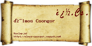Álmos Csongor névjegykártya