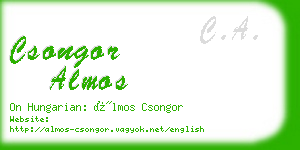 csongor almos business card